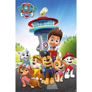 Póster de Diseño Moderno de Paw Patrol para Fiestas de Cumpleaños - Product Image 1