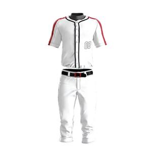 Meilleur nouvel arrivage d'uniformes de baseball avec logo personnalisé Tissu en polyester Pantalon en jersey à fines rayures vintage Plus Size Option Meilleur prix - Product Image 1