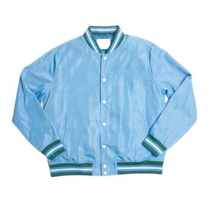 Veste d'université pour hommes brodée sur mesure Vestes de baseball en polyester satiné style de rue surdimensionnées et lourdes pour hommes - Product Image 1