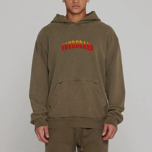 Sudadera con Capucha para Hombre, 100% Algodón, Gruesa, de Felpa Francesa, de Alta Calidad, Lisa, Corte Regular, Estilo Urbano, con Logotipo Personalizado, para Invierno - Product Image 4