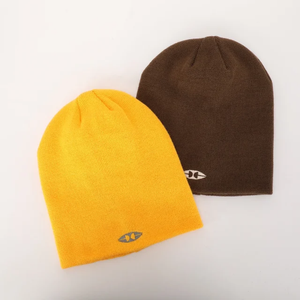 High Quality Oem Embroidery Hat Unisex 100% Acrylic <b>Plain</b> <b>Cap</b> Dyed Woven Label Knitted Gorras Wholesale Custom Winter Ski Beanie - Product Image 1