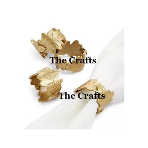 Nouvelle conception porte-anneau de serviette de couleur or ensemble de 2 porte-anneaux en tissu de qualité supérieure pour une utilisation d'anniversaire de mariage - Product Image 5