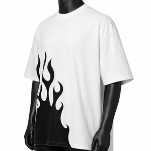 Camiseta gráfica extragrande OEM personalizada, camiseta informal de algodón de alta calidad para hombre, estilo urbano, holgada, al por mayor - Product Image 4