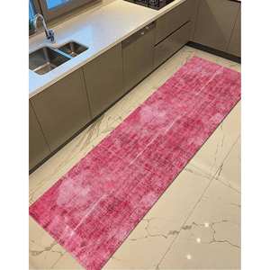 Alfombra Estampada de Diseño Vintage - Rosa, Plana, Moderna, Antideslizante, con Pelo Suave - Product Image 5