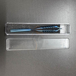 Pinces à capsulorhexis en acier inoxydable, pointes dentelées pointues, embouts entrecroisés, tige angulaire à 45 degrés, chirurgie ophtalmique médicale - Product Image 5