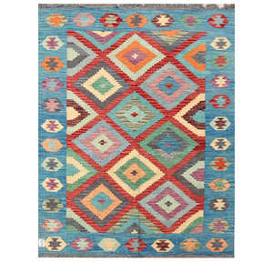 พรมอิมาโกะ ไมมาณา อัฟกานิสถาน คิลิม ขนาด 198 x 152 ซม. ชุดพรมปูพื้น - Product Image 1