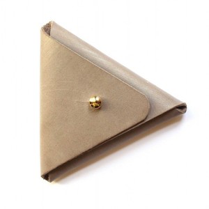 2025 nouvelle forme triangulaire couleur crème crochet fermeture en cuir véritable porte-monnaie - Product Image 2