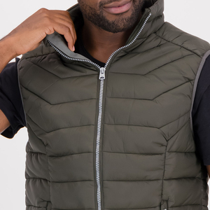 Gilet bouffant pour hommes vêtements d'extérieur matelassés de qualité supérieure Service d'impression de Logo personnalisé dernier Style col montant gilet en duvet - Product Image 6