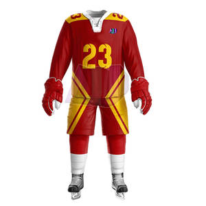 Tenues d'équipe légères et durables pour le hockey sur glace, ensembles de vêtements respirants et anti-humidité, service OEM, couleurs et tailles personnalisées - Product Image 2