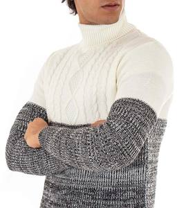 Pull hommes vêtements fabrication chandails couleur unie décontracté tricot hiver automne laine coton pull homme respirant pull 2023 - Product Image 3