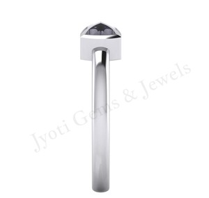 Anillo de bisel de leche materna ajustable para mujer de Plata de Ley 925 de buena calidad Banda de 5mm de trillón chapado en oro de 14 quilates para aniversario - Product Image 4