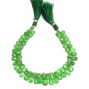 Tsavorita 5x7mm-6x9mm, Gema en Forma de Pera, Cuentas Facetadas, Granate Verde Natural, Gema Preciosa, Cuentas Sueltas para Joyería - Product Image 1