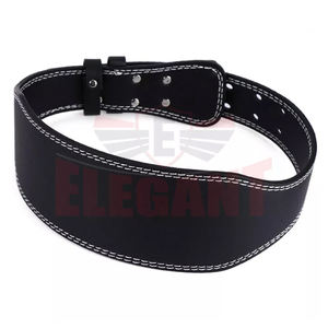 Wholesale Custom PU Genuine Leather Waist Protective Adjustable Weightlifting Leather <b>Belt</b> by Elegant Sports - Product Image 1