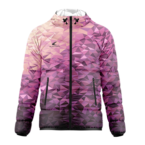 Veste matelassée à capuche imperméable en tricot sublimé personnalisée pour hommes et femmes, hiver, doublure en laine de 240 grammes, doublure en nylon, vestes OEM ODM - Product Image 5