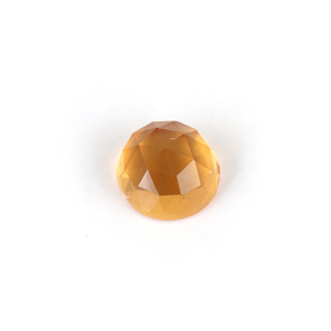 <b>Top</b> Grade Yellow Citrine Gemstone <b>Rose</b> Cut Round Brilliant Shape Custom 10MM Jewelry Making Loose Gemstone Certified Stone - Product Image 2