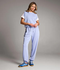 Pantalones de chándal HSI Streetwear 2026 OEM, joggers de algodón lavado de alto gramaje, estilo vintage, pierna ancha recta, acampanados, holgados, para hombre - Product Image 4