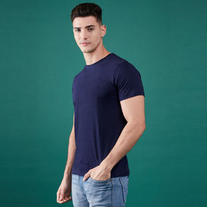 T-shirt à séchage rapide pour hommes de haute qualité en plein air respirant col rond manches courtes chemise 100% coton avec Logo - Product Image 2