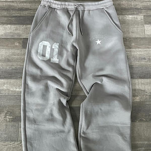 กางเกงวิ่งขายาวผ้าคอตตอนขาตรงทรงหลวมพิมพ์ลายหน้าจอเทอร์รี่กางเกงวิ่งทรงหลวม - Product Image 2