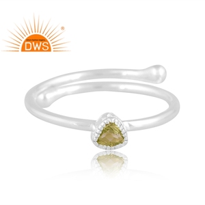 Best Selling Fine Sterling Silver Natural <b>Peridot</b> Gemstone Stackable <b>Ring</b> Custom Jewelry For Women Gift For Her - Product Image 3