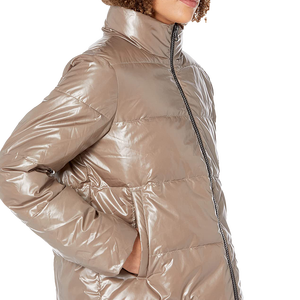 <b>Women's</b> Trendy <b>Cropped</b> Length Winter <b>Puffer</b> <b>Jacket</b> 100% High Quality Printed Fabric Quilted Cotton Faux Fur Belt Included Heated - Product Image 3