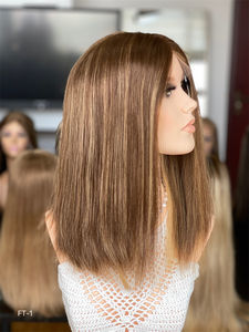 2025 nouveau luxe HD Transparent dentelle haut casher perruques Blonde Balayage cheveux européens raides vierge pour les femmes blanches Style juif - Product Image 5