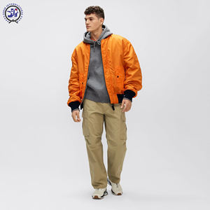 OEM ODM chaqueta bomber de hombre de peso ligero de alta calidad de talla grande 2024 logotipo personalizado impresión XXS cierre de cremallera abrigo de cuero al por mayor - Product Image 6