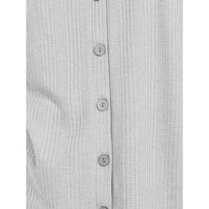 Top in maglia da donna Pink Rose Hippie Juniors con design frontale a bottoni testurizzati, disponibile in grigio taglia L - Product Image 3