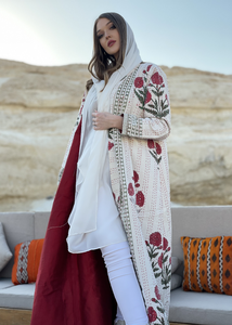 Indio Floral Kantha Robe Mujer Chaqueta larga Algodón Kantha Robe Indio Chaqueta acolchada Bata Ropa de playa Vestido - Product Image 2