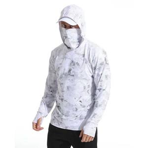 Vêtements de pêche à manches longues à séchage rapide UPF50 + Sweat à capuche de pêche à protection solaire avec conception personnalisée imprimé par sublimation personnalisé - Product Image 1