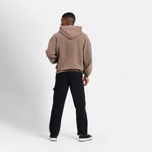 Polaire personnalisée lavage à l'acide douane sérigraphie boxy zip up sweats à capuche respirant léger fermeture éclair coton mélangé sweat à capuche - Product Image 4