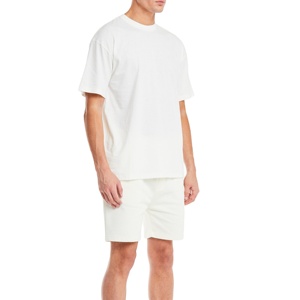 Conjunto Deportivo Transpirable de Verano para Hombre, Camiseta de Manga Corta y Pantalones Cortos, 2 Piezas, Cuello Redondo, Algodón, para Entrenamiento, Gimnasio, Correr - Product Image 1