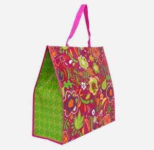 Haute qualité coloré bleu grand promotionnel réutilisable PP tissé laminé Shopping fourre-tout bâche sac de rangement HM Export Co - Product Image 1