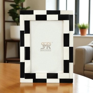 Handmade Bone Inlay Photo <b>Frame</b> for Silhouette Shuffled Pattern Wall/Tabletop Mountable Multiple Sizes Available for Home - Product Image 2