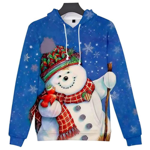 Sudadera con Capucha Navideña para Hombre, Cómoda y Moderna, 100% Poliéster, con Logotipo Personalizado, MOQ Bajo - Product Image 1