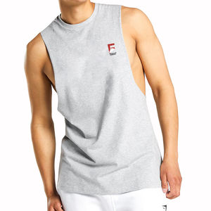 Custom <b>Men's</b> <b>Black</b> <b>Tank</b> <b>Top</b> Quick Dry Knitted Cotton Spandex Gym Workout Gear Hooded Running Fitness Apparel Sublimation Casual - Product Image 4