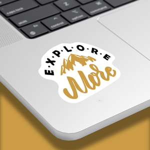 Haute qualité Explorez plus | Décalcomanies pour ordinateur portable | Découpage | 2x1.5 | Étanche - Product Image 3