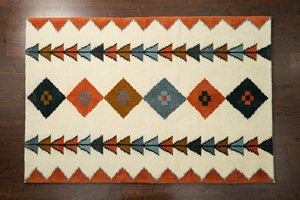 New Arrival Modern Handmade Medley Intricately Patterned Wool <b>Boho</b> <b>Rug</b> Ambiance Wool Handwoven Carpet for Floor Use - Product Image 6