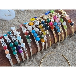 Bohemian Style Fashion <b>Beaded</b> <b>Bracelets</b> Gold and Silver Plated with Vibrant Stones <b>for</b> Resale Appeal - Product Image 5