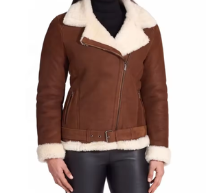 Manteau d'hiver en fausse fourrure pour hommes, décontracté, épais, chaud, extérieur, moto, grande taille, en cuir véritable, veste pour hommes. - Product Image 2