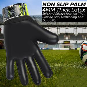 Wholesale Breathable Professional Outdoor Goalkeeper <b>Gloves</b> OEM Pakistan Manufacturing High Quality German Latex Waterproof <b>Lace</b> - Product Image 4