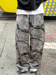 กางเกงวอร์มลำลองลายพรางพิมพ์โลโก้ตามสั่ง สำหรับล่าสัตว์ ตั้งแคมป์ เดินป่า ผ้าฝ้าย 100% เอวยางยืด สำหรับผู้ชาย - Product Image 6