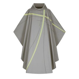 Tissu en polyester conception de logo personnalisé détaillant unisexe tenue de prêtre sacré respirant confortable culte Chasuble Robes - Product Image 5