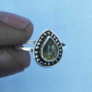 Hermoso anillo de piedras preciosas de citrino, joyería de plata de ley 925, venta al por mayor, anillos de plata fina, fiestas de mujeres y niñas, aniversario - Product Image 1