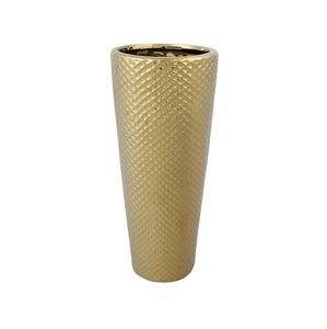 Unique Waves Design Cast Aluminum Flower Vase with Natural Brass Finishing Floor and Table Decorative Flower Vase - Product Image 6