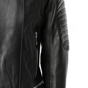 Veste en cuir personnalisée en toile teinte en noir avec fermeture à glissière latérale pour homme au meilleur prix - Product Image 6