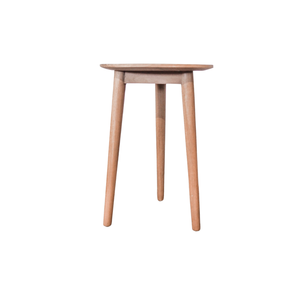 Mesa auxiliar de madera de teca redonda, diseño moderno y sencillo, de madera ligera mesita de noche, compacta, para ahorrar espacio, Hotel, Villa, cafetería, restaurante - Product Image 1