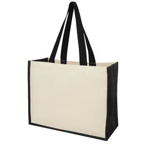 Varai Sustainable Jute Canvas Shopper <b>Woven</b> <b>Baskets</b> for Merchandising - Product Image 2