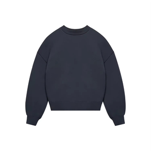 เสื้อสเวตเตอร์ผ้าฝ้ายผู้ชายสำหรับทุกเพศเสื้อสเวตเชิ้ตแขนยาวเปล่าเสื้อสเวตเตอร์ซักกรดมีน้ำหนักมากออกแบบได้ตามต้องการ - Product Image 1