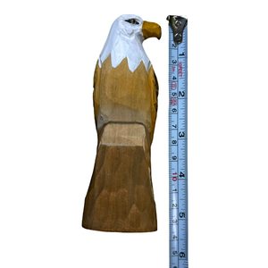 Porta Biglietti da Visita YEEYAYA con Aquila Americana Calva Intagliata a Mano, Artigianato in Legno di Bambù, Statuetta Regalo, Elegante Porta Biglietti da Visita - Product Image 4