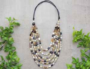 Collar de cuerno de búfalo de alta calidad, collar de cuerno Natural de Color miel ámbar, joyería de cuerno de búfalo para mujer, moda - Product Image 3